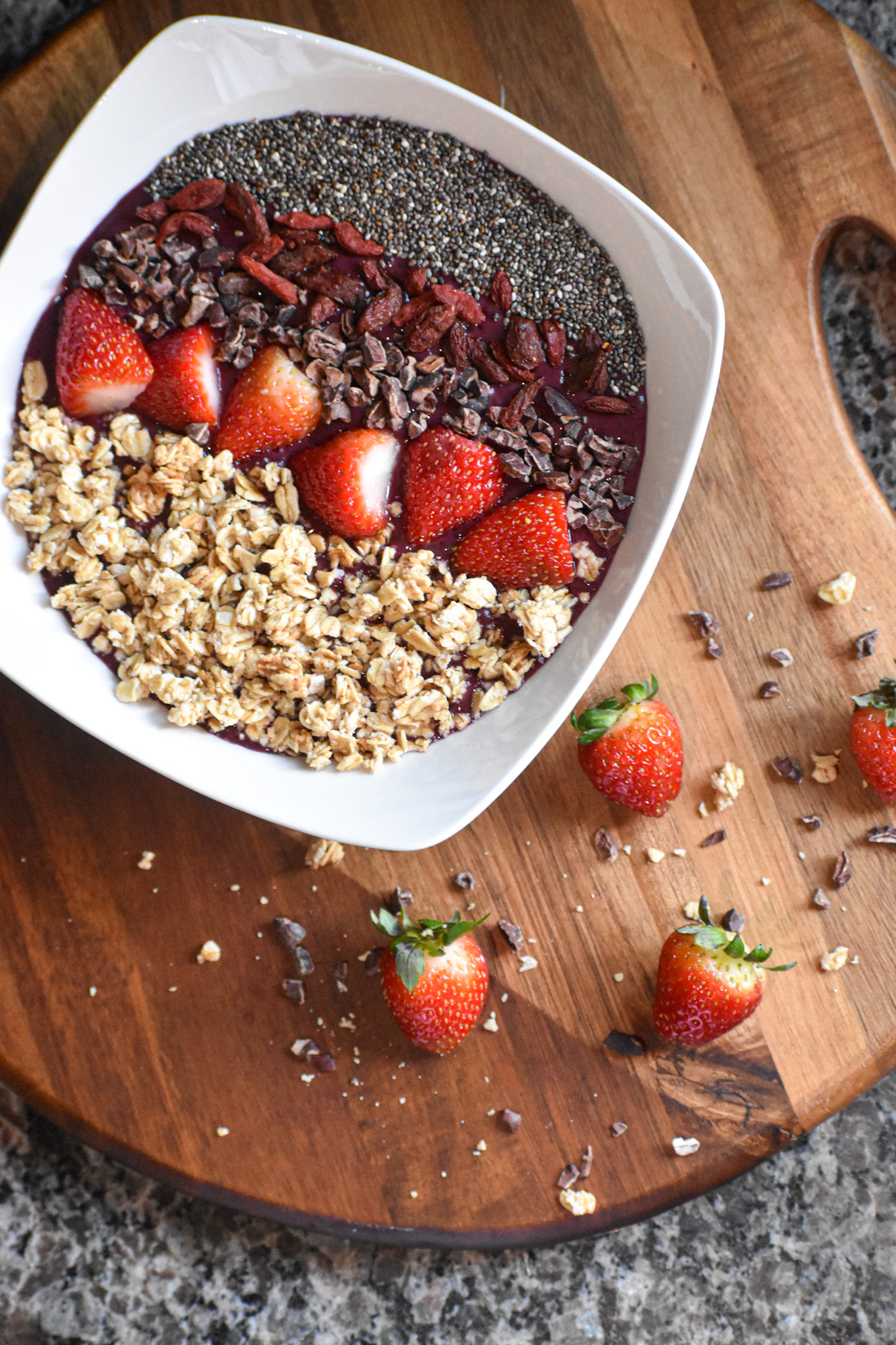 Cacao + Açaí + Goji Berry Smoothie Bowl Recipe - Bloom With Bri