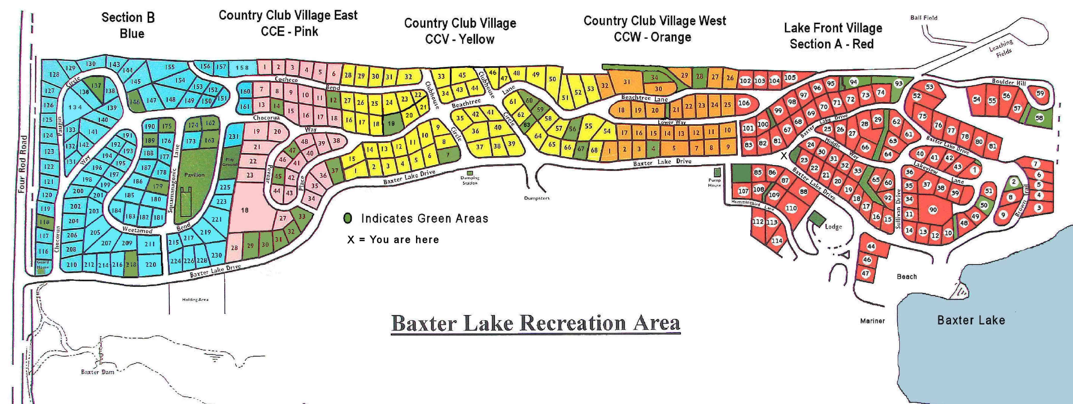 Campground Maps Baxter Lake Recreation Area Association BLRAA Map 