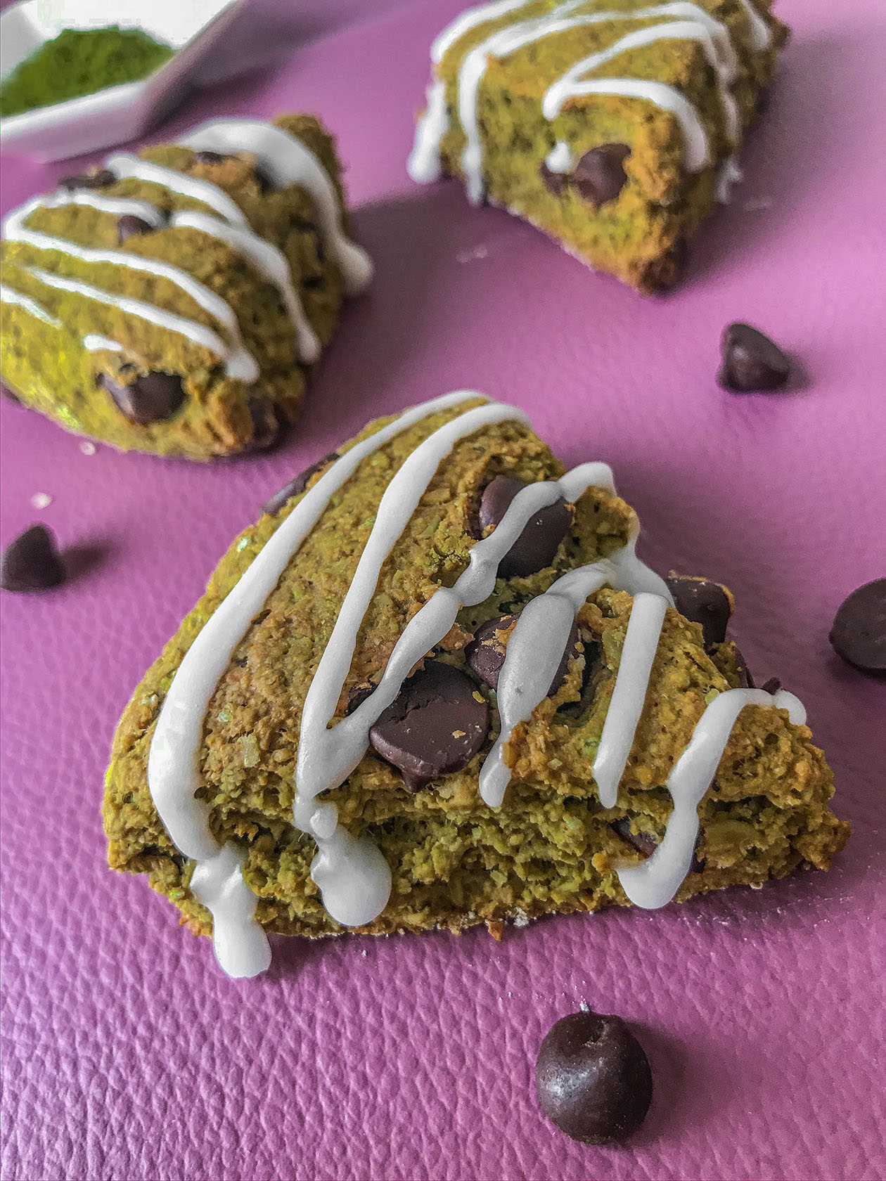 vegan matcha scones