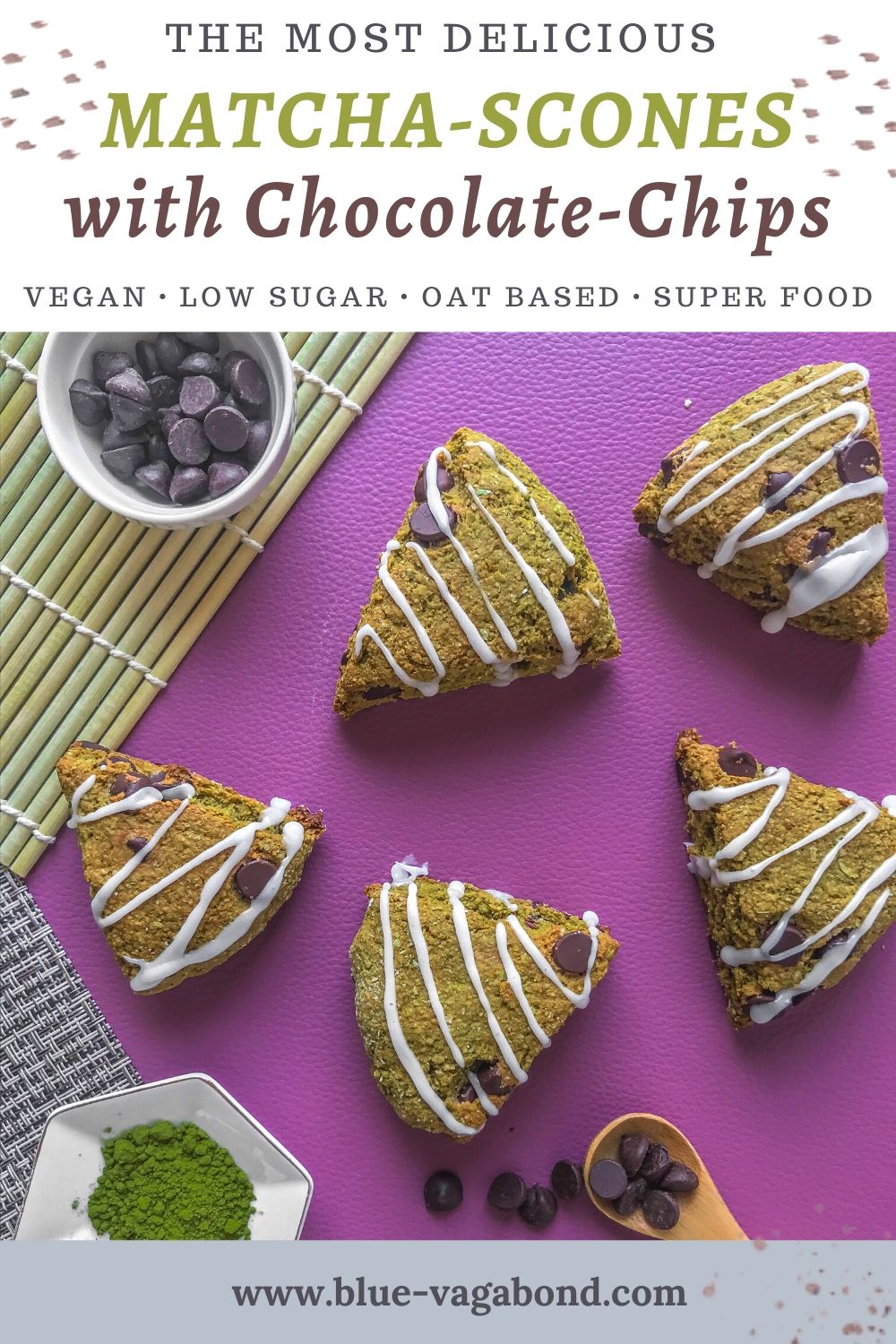 vegan matcha scones pinterest pin