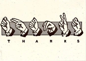 Thanks Sign Language – Blue Barnhouse