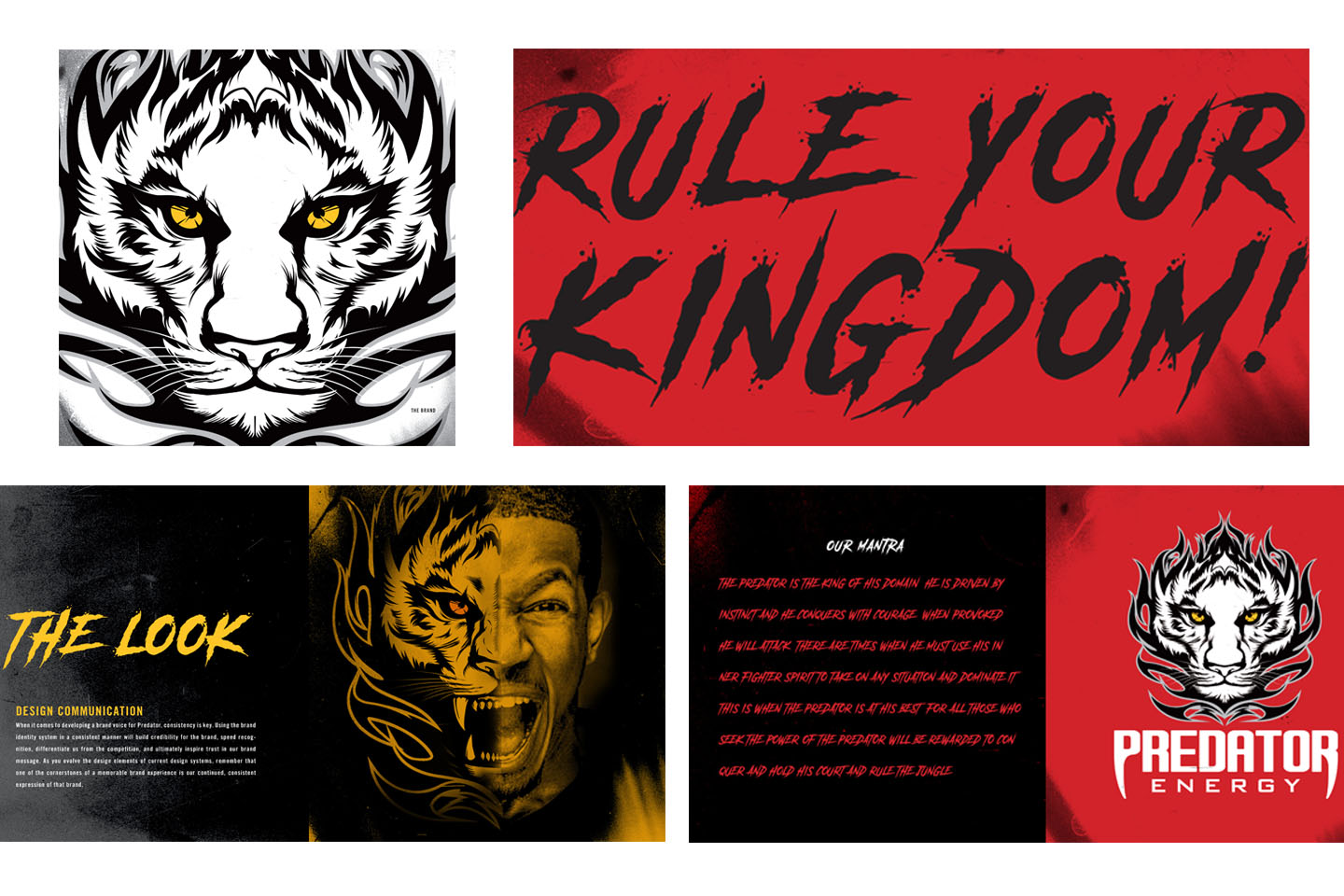 Predator Energy Drink brand mantra and design communication