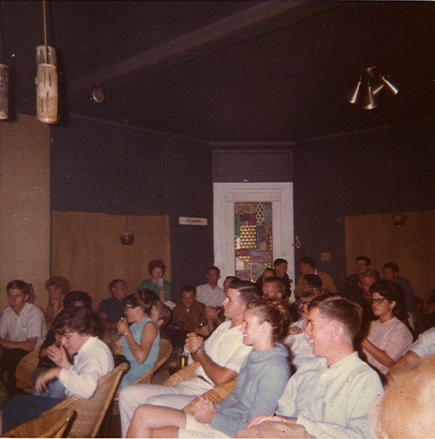 Clean-cut collegiate customers at the Rondo, 1962. 