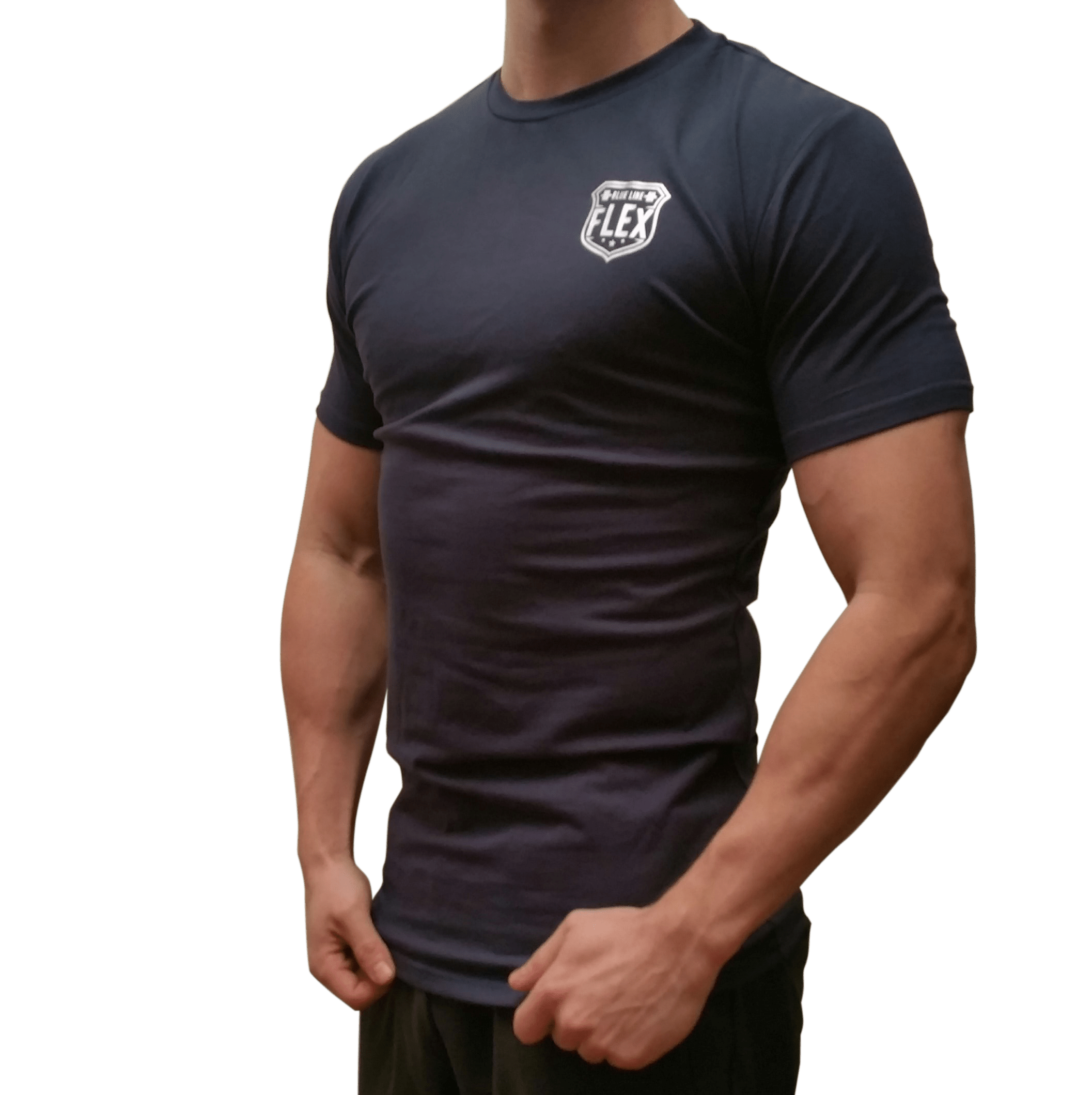 Badge Performance Shirt Navy Blue Line Flex