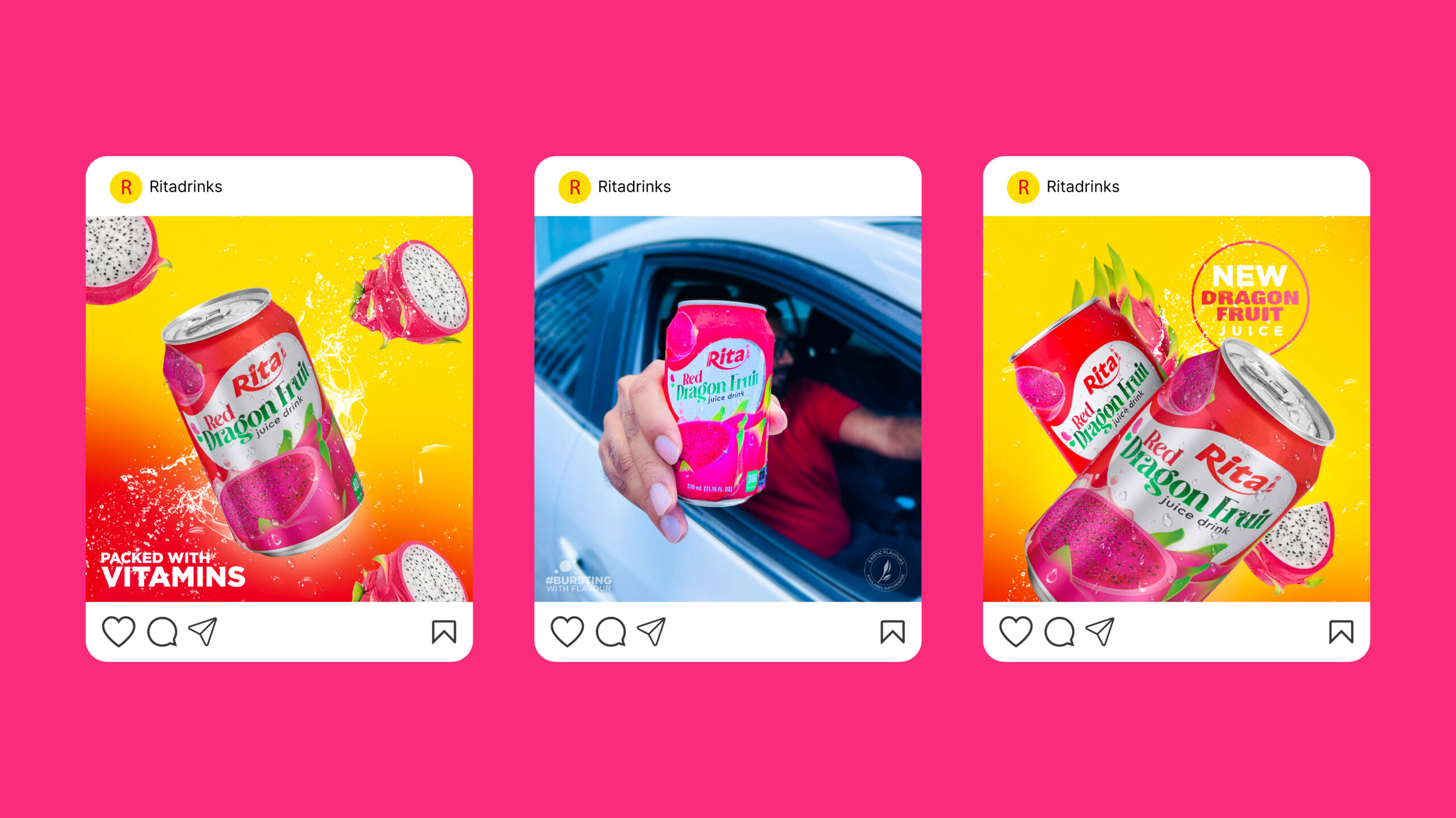 Dragon fruit social media post design