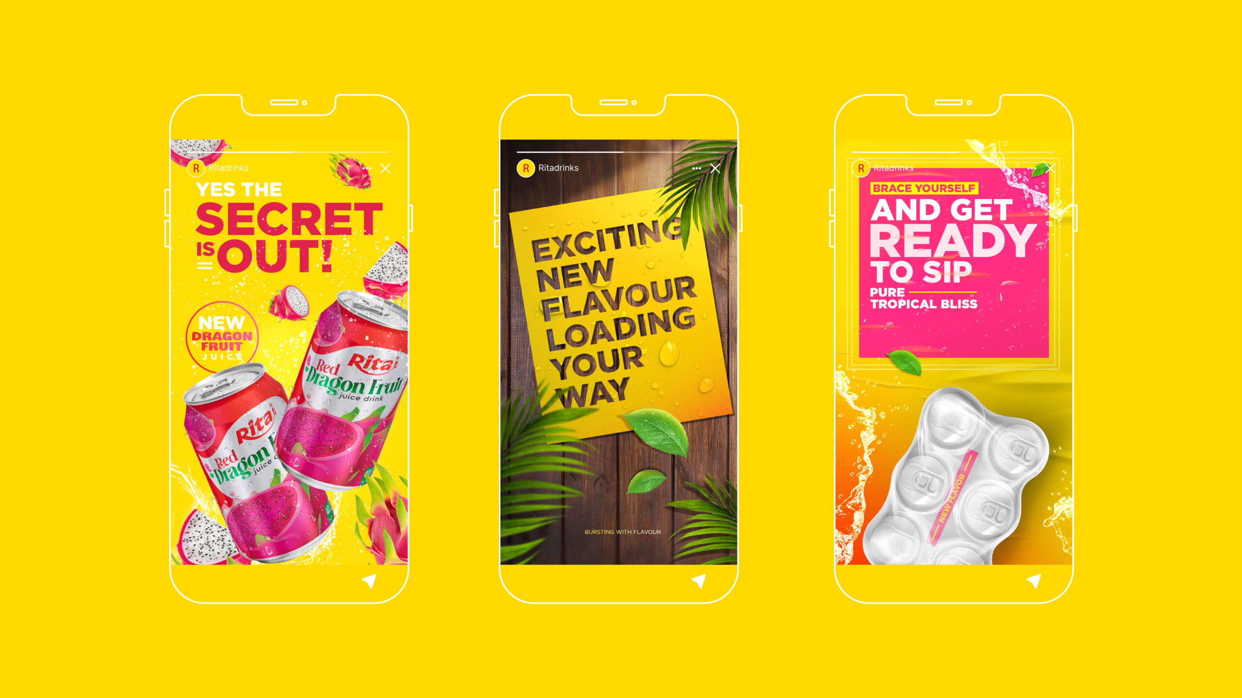 Dragon fruit social media story design