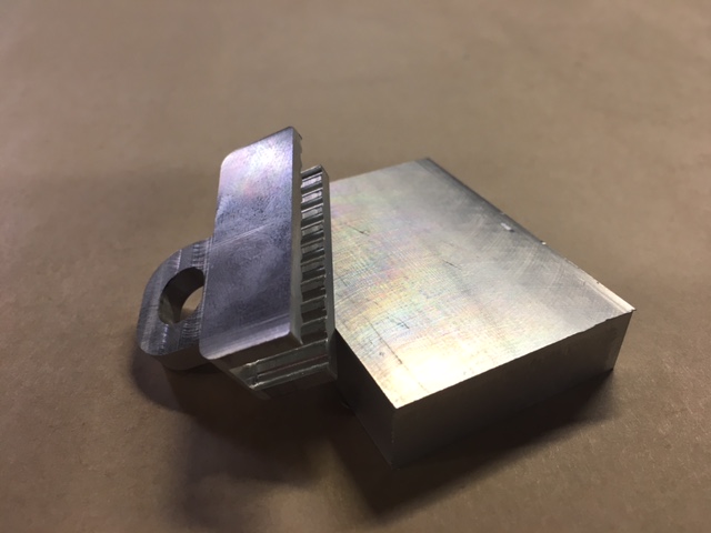 Completed aluminum window clip for Lexus ES350