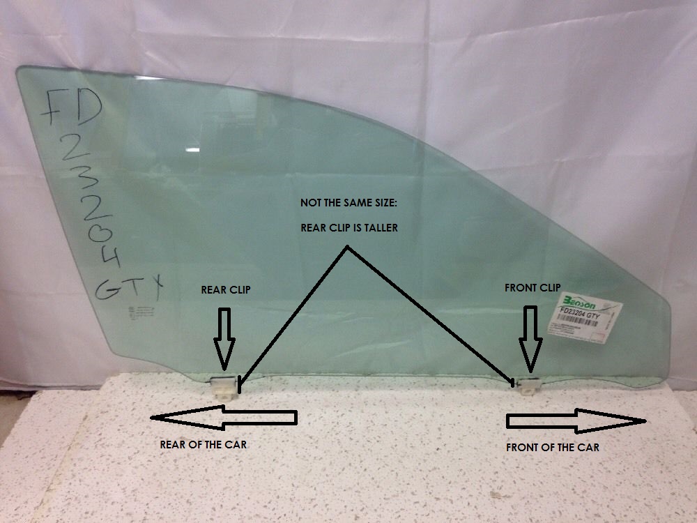 es350 window clip front vs rear