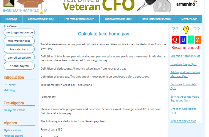 consumer math personal finance