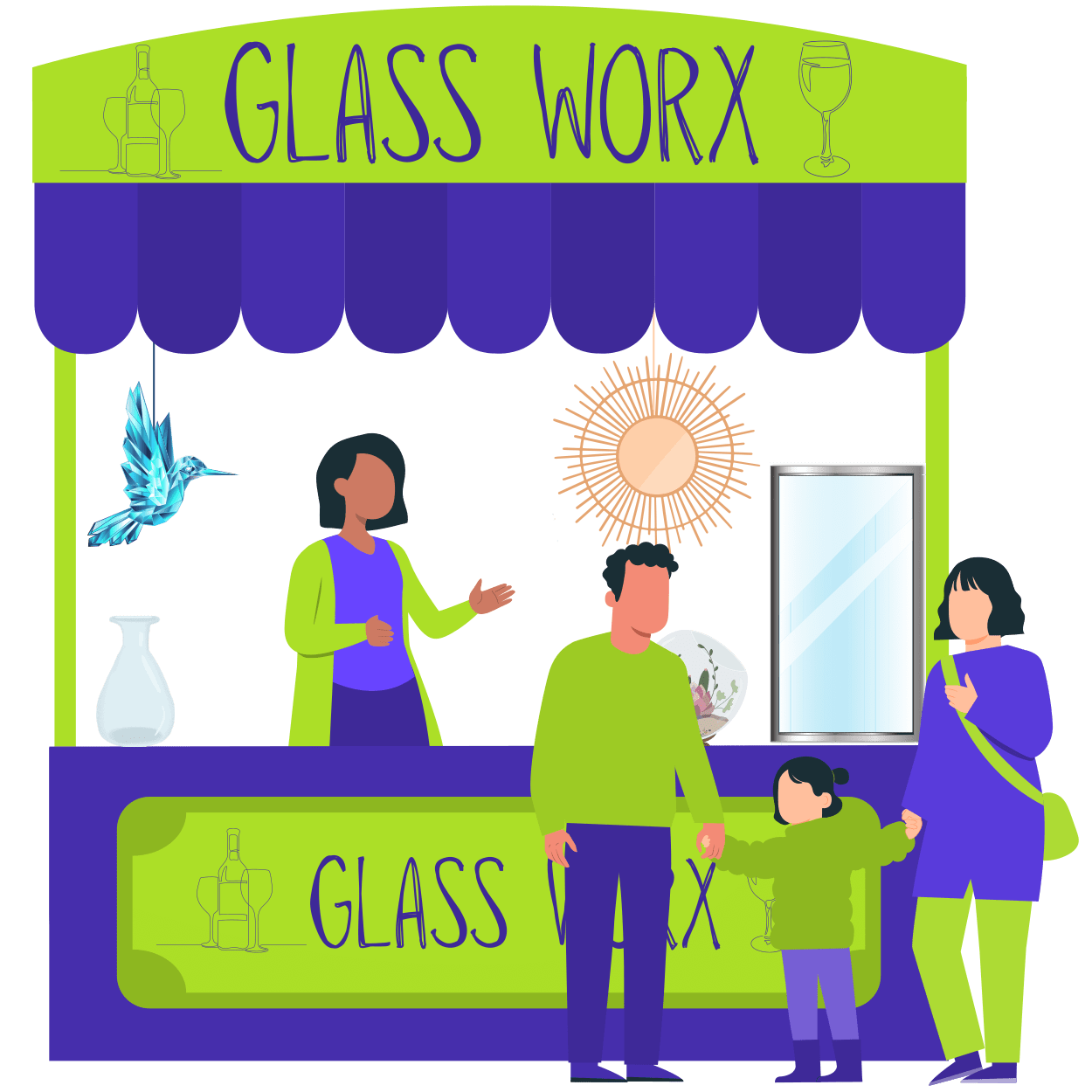 Glass Works Blue Pea Online Market