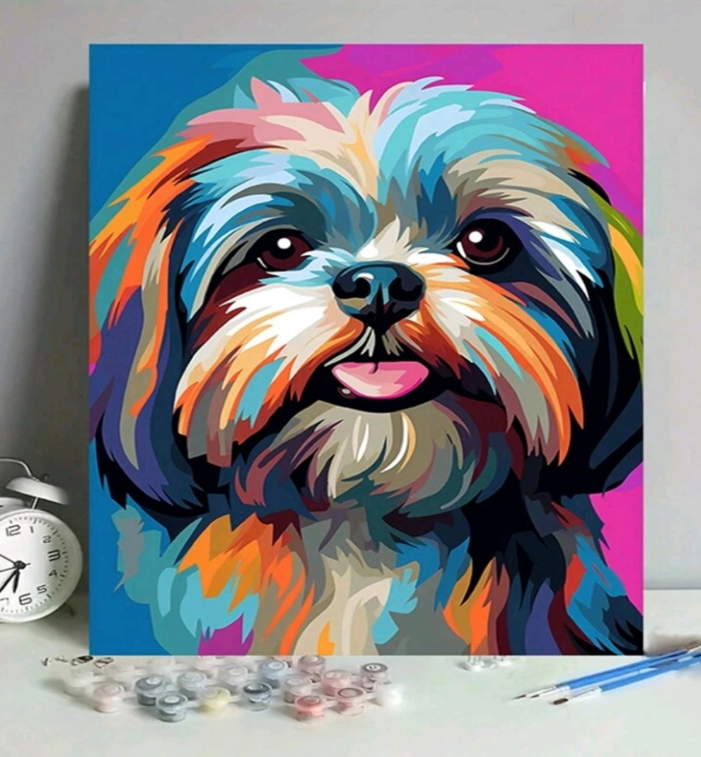 Painting by Numbers - Colourful Yorkie