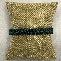 Dark green macrame adjustable bracelet