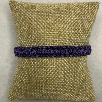 Dark purple macrame adjustable bracelet