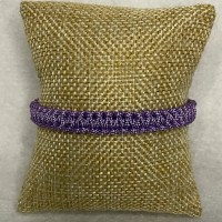 Light purple macrame adjustable bracelet