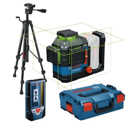 Kit Nivel 3x360º Verde GLL 18V 120-33 CG + Tripode