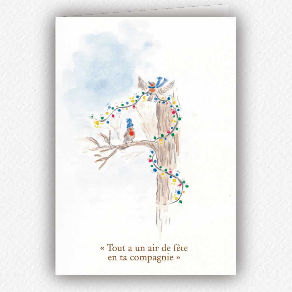 Carte Rouges Gorges - Série "Christmas Warmth" - 10,5cm x 15cm (pliable)