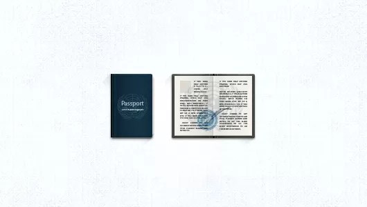 Booklet brochure document passbook passport small mockup free product mockups. Passport Icon Psd Vector