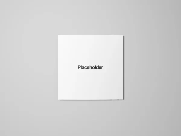 Vector illustration of paper posters design for promotion. Square Trifold Brochure Mockup Blugraphic