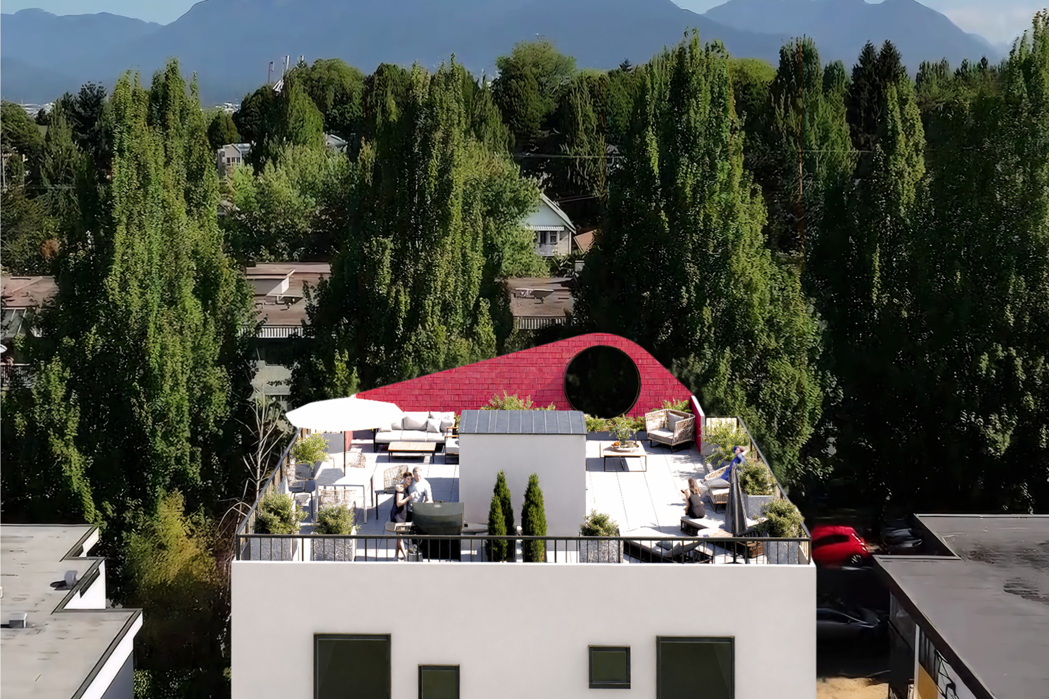 Coral Rooftop Deck Rendering