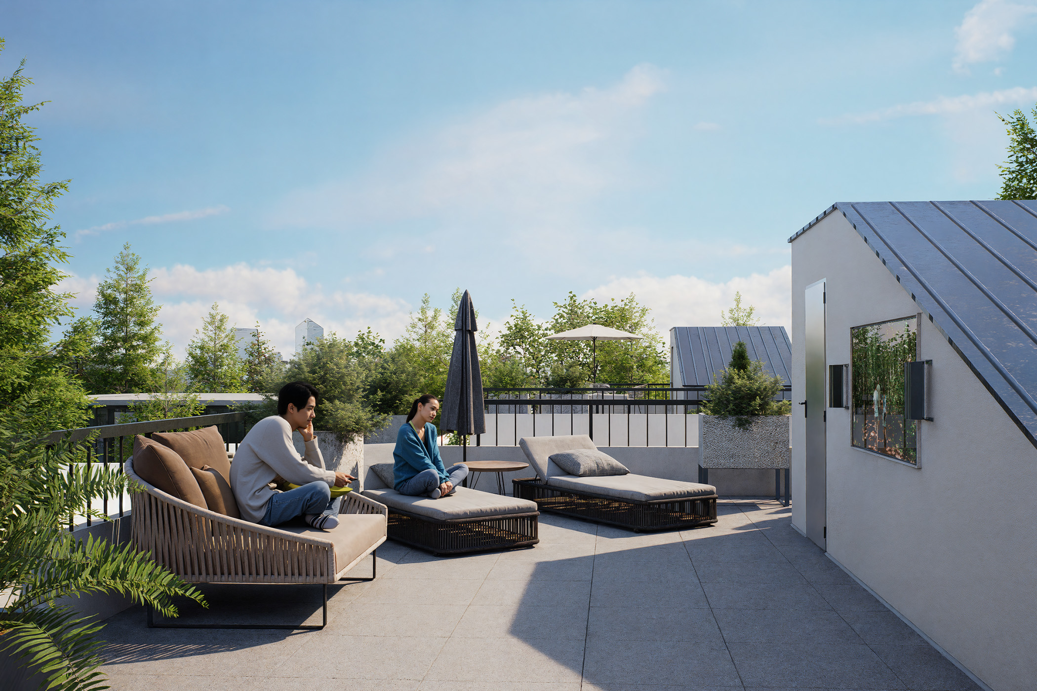 Coral Rooftop Deck Rendering