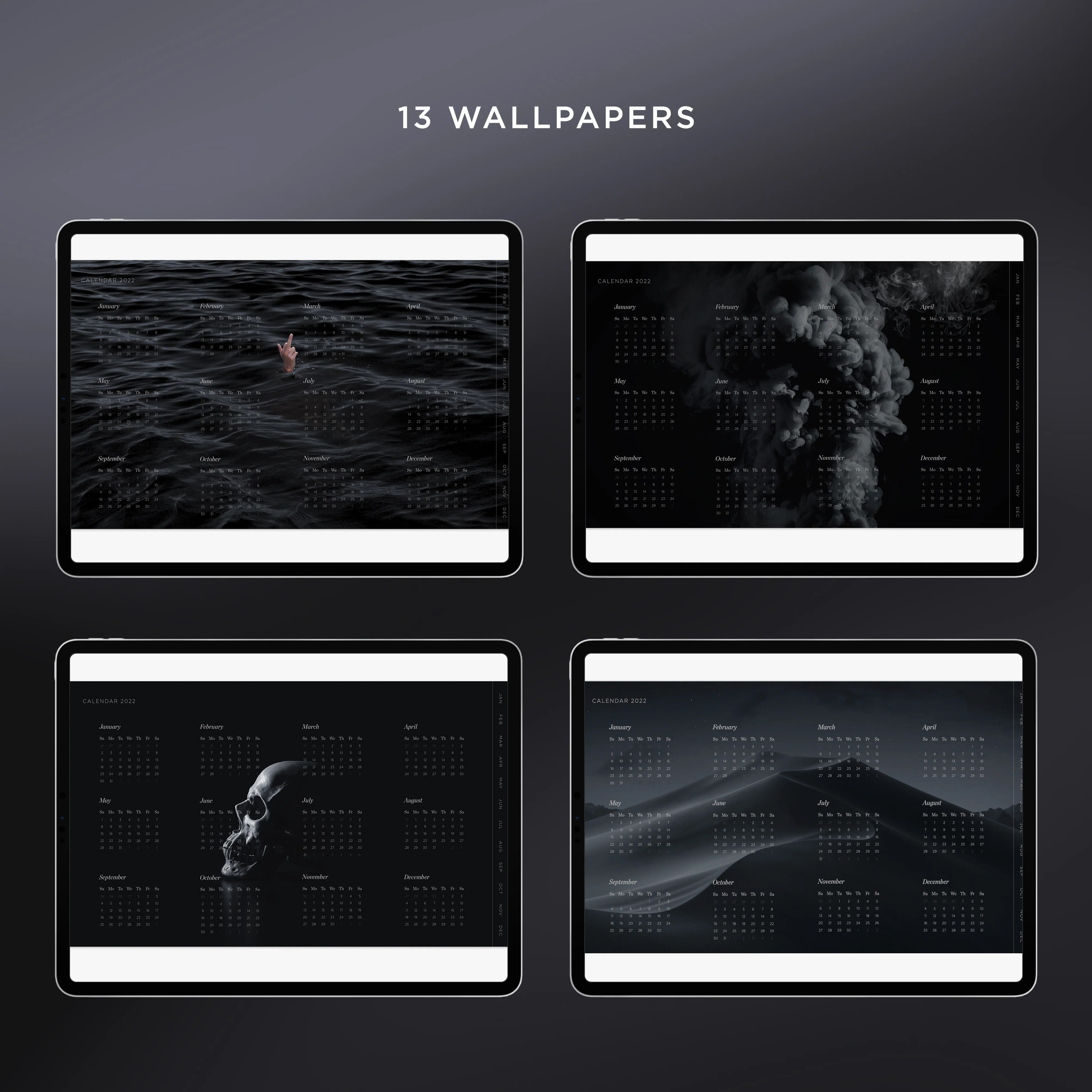 Blvck Digital Planner - Download Elegant Dark Illustration | High Resolution