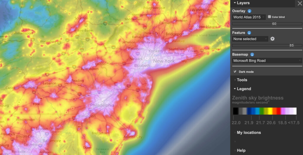 Links BMAA Light Pollution Map V2 1024x524 