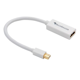 BlueRigger - Cable Adaptador Mini DisplayPort a HDMI Hembra (Cable Mini DP/Thunderbolt a HDMI) - Compatible con MacBook Pro/Air - con Audio HD