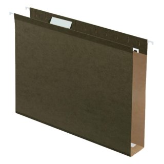 Pendaflex Carpetas colgantes reforzadas de capacidad extra, 5 cm, tamaño carta, color verde estándar, corte 1/5, 25/BX (04152 x 2)