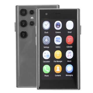 SOYES S23 Pro Mini Smartphone 3.0 Pulgadas 3D Glass, 2GB 16GB ROM, Cámara Trasera 2MP, Teléfono Celular de Bolsillo 3G para 8.1, Cámaras Duales, Teléfono de Respaldo (Negro)