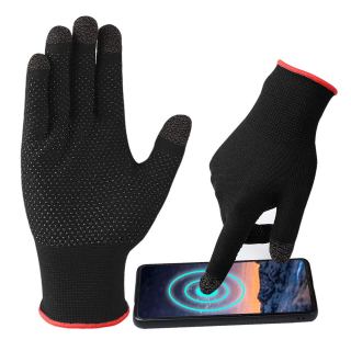 ZEPOHCK - Guantes de juego, antihumedad, transpirables, para juegos de dedos táctiles para material de fibra nano-plata altamente sensible, diseño antideslizante de palma de gel de sílice, compatible