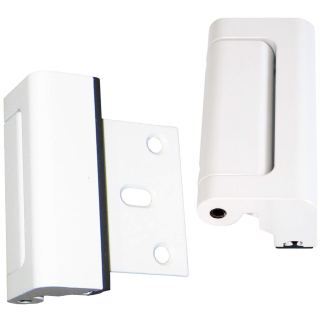 Cardinal Gates Door Guardian – Cerradura de puerta de seguridad y refuerzo de puerta para puertas batientes hacia adentro, cerraduras de seguridad para niños para puertas – Paquete de 2 – Blanco