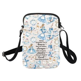 Alice Gifts Alice - Bolso bandolera Alice Fairy Tale Fans Gift Alice Movie Bag para teléfono celular con correa para el hombro