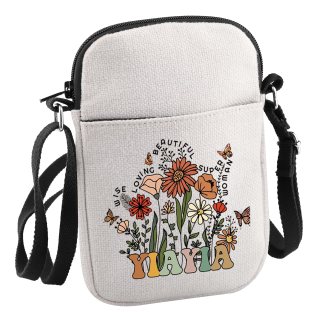 Yiayia Gift Yiayia - Bolsa de compras de flores silvestres para abuela, regalo del día de la madre