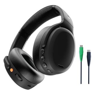 Skullcandy Crusher ANC 2 Audífonos Over-Ear Inalámbricos con Cancelación de Ruido y Cable de Carga, Sensory Bass, 50h Autonomía, Alexa, Micrófono, Compatibles con Dispositivos Bluetooth, Negro