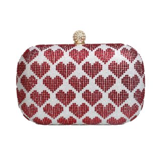 Bolso de mano con purpurina para mujer, elegante bolso formal de vidrio, para bodas, fiestas