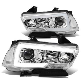 DNA MOTORING HL-LB-DCH11-CH-CL1 par de faros delanteros LED DRL de repuesto compatible con cargador 11-14 con faros halógenos