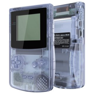 eXtremeRate IPS Ready Upgraded Carcasa Transparente para Gameboy Color Funda Protector Placa Cubierta Shell con Botones para GBC-Compatible con IPS V2 & LCD-NO Incluye Consola&Pantalla IPS(Azul)