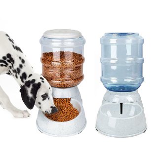 Kenond - Comedero automático para perros, dispensador de alimentos para mascotas con gravedad, tazón de agua grande para gatos y perros, 3 galones