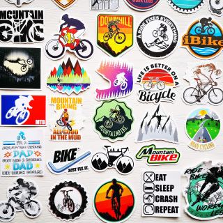 HiroKun - Pegatinas para bicicleta de montaña (50 unidades), diseño de cruz