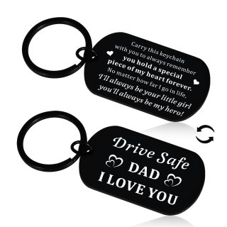 Regalos de Navidad para papá, regalos para papá, regalos para papá, regalos para papá, regalos para papá de hija hijo, regalos de cumpleaños para padre o padre, llavero seguro para conducir, regalos
