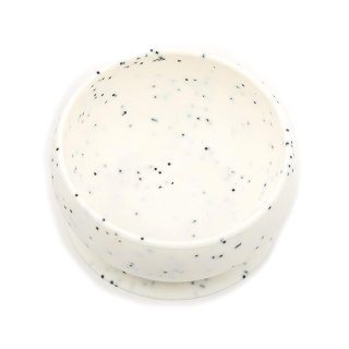 Bella Tunno - Cuenco de silicona con ventosa, perfecto para bebés, niñas, niños, ayuda a evitar derrames y lavaplatos, color blanco roto