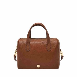 Bolso Satchel Fossil ZB11168200 Lainey de piel en tono marrón para mujer