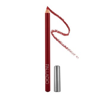 Palladio Lápiz delineador de labios, de madera, firme pero suave, contornea y delinea con facilidad, labios perfectamente perfilados, cómodos, hidratantes, Rockin Red