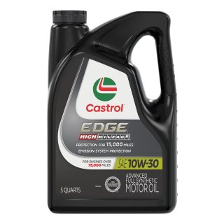 Castrol Edge High Mileage 10W-30 - Aceite de Motor sintético Completo, 5 Cuartos de galón