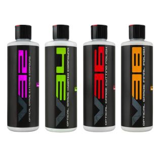 Chemical Guys V Line Kit de Pulimento y Compuesto para Remolinos y Arañazos de Ligeros a Fuertes (Seguro para Coches, Camiones, Todoterrenos, RVs, Motocicletas y Más) 4-473 ml Artículos
