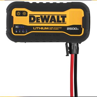DEWALT DXAELJ25 2500 Peak Amp arrancador de Litio portátil con 25 W Tipo C, 15 W Tipo A, 60 W Tipo C Entrada/Salida