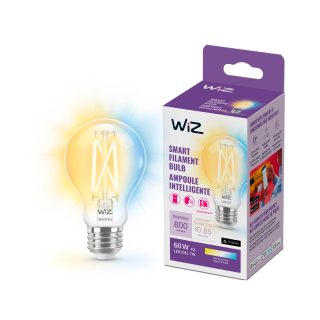 WiZ Foco A19 Tunable White Controlable por Wi-Fi + Bluetooth, Transparente