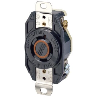 Leviton 065-02410-000 Receptáculo Media Vuelta Industrial 20A 125/250V 3P4H Nema L14-20R, pack of/paquete de 1