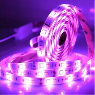 Lloyd's LC-1328 Tira LED Inteligente 5m, RGB + Blanco Frío/Cálido, Control por voz, Compatible con Alexa y otros asistentes virtuales.