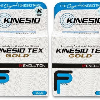 Kinesio Cinta elástica terapéutica atlética Tex Gold FP - Azul - 2 Pulgadas x 10 pies - Paquete de 2